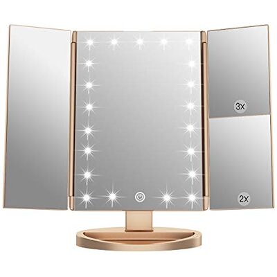 WEILY Make-up Spiegel - 3X LED Verlichting - Draagbaar & Verstelbaar - Cadeau WEILY Make-up Spiegel - 3X LED Verlichting - Draagbaar & Verstelbaar - Cadeau