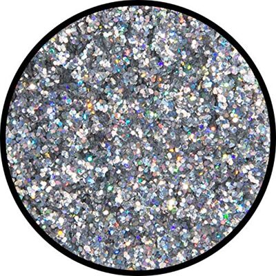 Eulenspiegel Glitter 6 g, middelgrote glitter zilver-juweel holografisch Cosmetische glitters met een gemiddelde korrelgrootte voor sprankelende effecten, voor carnaval, Halloween en themafeesten Eulenspiegel Glitter 6 g, middelgrote glitter zilver-juweel holografisch Cosmetische glitters met een gemiddelde korrelgrootte voor sprankelende effecten, voor carnaval, Halloween en themafeesten