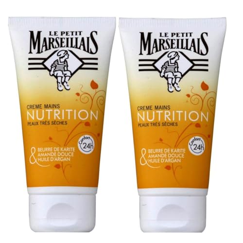 Le Petit Marseillais Verzorgende handcrème voor zeer droge huid, 75 ml, 2 stuks