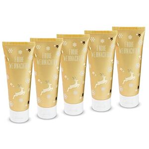 Römer Wellness 5 x hand- & nagelcrème (75 ml) Aloë Vera, met liefdevolle "Vrolijk Kerst" opdruk mooi cadeau, 5-pack Römer Wellness 5 x hand- & nagelcrème (75 ml) Aloë Vera, met liefdevolle "Vrolijk Kerst" opdruk mooi cadeau, 5-pack