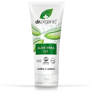 Dr. Organic Aloë Vera-gel, verzachtend, alle huidtypes, natuurlijk, veganistisch, dierproefvrij, vrij van parabenen en SLS, biologisch, 200 ml, verpakking kan variëren