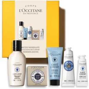 L'OCCITANE Giftset Routine Shea (Karité) Vaste zeep, Douchecrème, Ultra Rijke Lichaamscrème, Voetcrème en Handcrème Gemaakt in Frankrijk L'OCCITANE Giftset Routine Shea (Karité) Vaste zeep, Douchecrème, Ultra Rijke Lichaamscrème, Voetcrème en Handcrème Gemaakt in Frankrijk