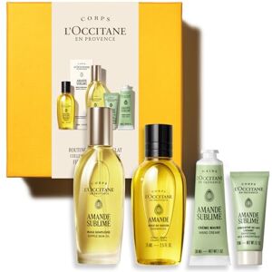 L'OCCITANE Giftset Routine Amandel (Amande Sublime) Doucheolie, Lichaamsconcentraat, Souplesse-olie en Handcrème Gemaakt in Frankrijk L'OCCITANE Giftset Routine Amandel (Amande Sublime) Doucheolie, Lichaamsconcentraat, Souplesse-olie en Handcrème Gemaakt in Frankrijk