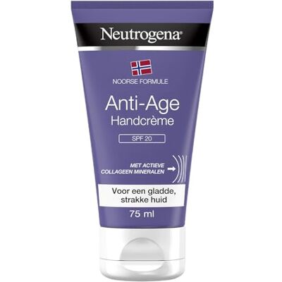 Neutrogena ® Noorse formule® Visibly Renew Anti-aging handcrème SPF20, ontwikkeld door dermatologen, voor optimale bescherming en hydratatie, 75 ml Neutrogena ® Noorse formule® Visibly Renew Anti-aging handcrème SPF20, ontwikkeld door dermatologen, voor optimale bescherming en hydratatie, 75 ml