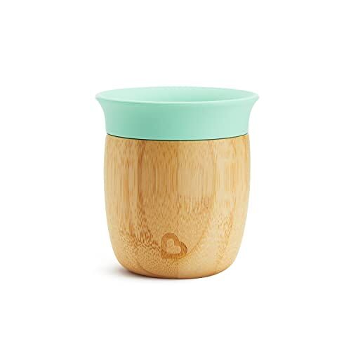 Munchkin Drinkbeker, Bamboe Open Beker, Tuitbeker voor Baby & Peuter van 6 Maanden en Ouder, Bamboe Drinkbeker, BPA-vrije Drinkbeker, 360 Beker Design 150ml