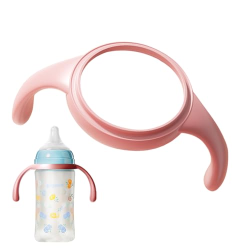 Kasmole Flessenhouder voor baby,Siliconen babyflessenhouder Handgrepen voor babyflessen voor glazen flessen met wijde hals, babyflessen van siliconenglas