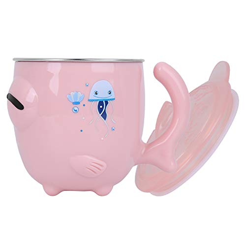 03 Cartoon mok Hoge kwaliteit antioxidant Eco-vriendelijke kinderwaterbeker, babyisolatiebeker, voor kinderen kleuterschool Kinderhuis(Pink)