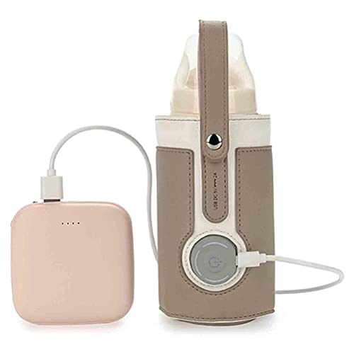 Rvtkak Flessenwarmer USB, draagbare babyflessenwarmer met temperatuur Flessenwarmer Baby onderweg Babytas Babyflessenwarmer Warmte-isolatietas voor reizen Verpleging in de babyruimte