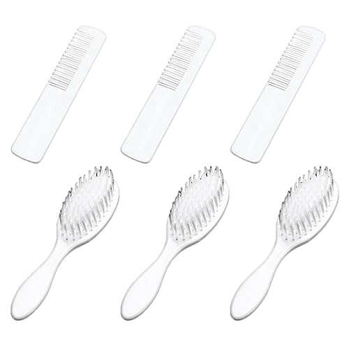 Hohopeti 3 Sets Kam Borstelset Peuter Haarborstel Snijden Pasgeborenen Haarborstel En Kam Pasgeboren Haarborstel Salon Highlighting Kam Pasgeboren Haarkam Plastic Kleuter Baby Wit Haar Kam