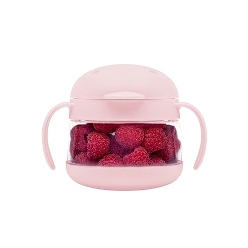 Ubbi Tweat No Spill Snackcontainer voor kinderen, BPA-vrij, peutersnackcontainer, roze (blush pink)