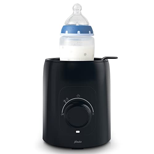 Alecto BW600 Flessenverwarmer voor babyflessen, babyvoedingsverwarmer en BPA-vrije flesverwarmer, babyvoedingwarmer zwart