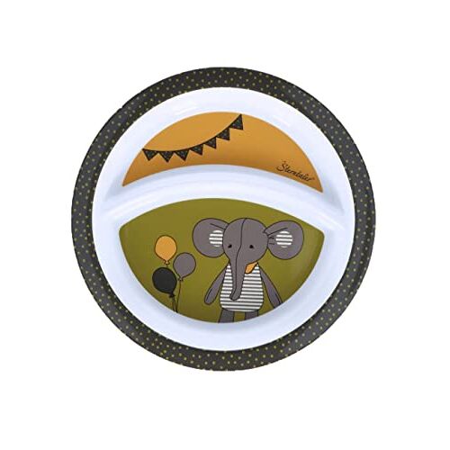 Sterntaler Baby Unisex bord baby kinderbord olifant Eddy babybord zuignap, kinderbord, babybord donkergroen