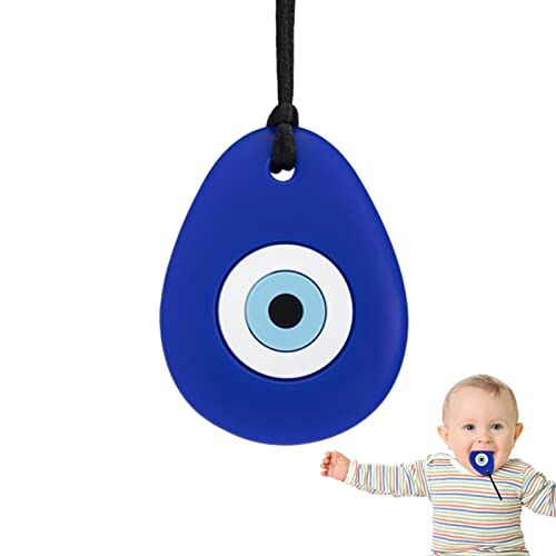 Teksome Taaie ketting sensorisch, blauwoog-vorm kinderziektes speelgoed sensorisch kinderziektes speelgoed, bijtringen voor 6-12 maanden jongens meisjes