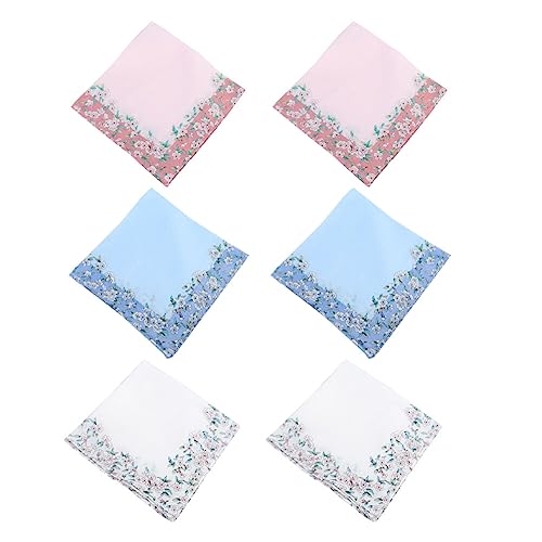 NUOBESTY 6 Stuks Dames Zakdoeken Katoenen Bandana Slabbetjes Voor Baby Slabbetje Voor Baby Babybandana Baby Slabbetjes Handdoek Slabbetjes Bloemen Bandana Sjaal Mevrouw Absorberen Zweet