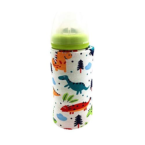 Steellwingsf Babyfles Warmer Cover, Draagbare fles Warmer Heater Reizen Baby Kids Melk Water USB Cover Sleeve Pouch- Dinosaurus^