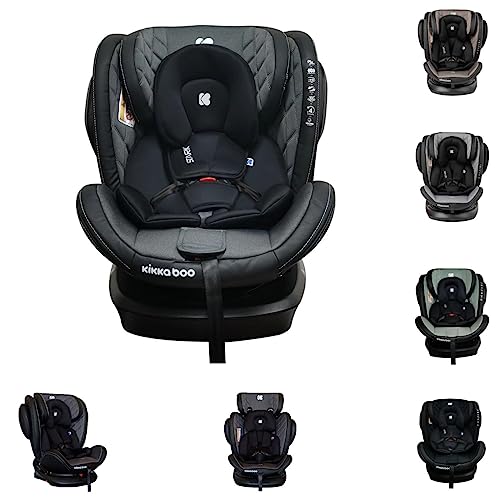 Kikkaboo Kinderzitje Stark groep 0+/1/2/3 (0-36 kg) Isofix, SPS, 360° draaibaar, kleur: grijs