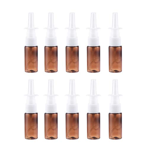 DOITOOL 10 Stuks Glazen Houder Mini-spray Reis Spray Flessen Baby Zoutoplossing Neusspray Baby Zoute Neusspray Neus Pomp Spray Navulbare Fles Met Neusspray Bruin Sproeier Pekel Reizen