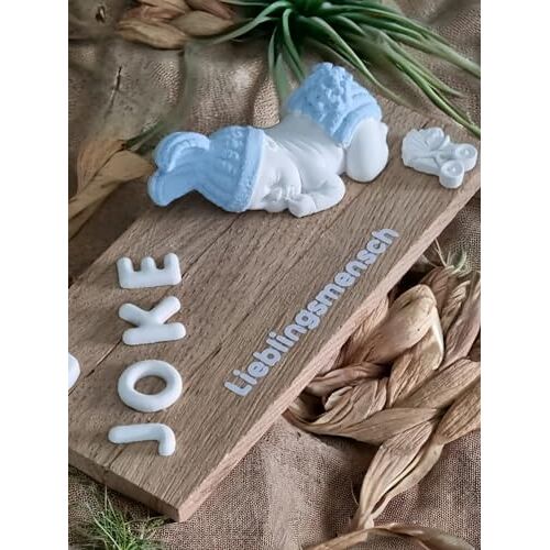 VSW Baby doop geboorte geschenk decoratie souvenir Bayby op plankje met gewenste naam