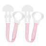 MAM Soother Clips, Pack of 2, Baby Soother Chain Fits All  Soothers, Newborn Essentials, Pink with Pink Strap (Soothers Not Included)