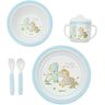 Bieco Babyserviesset met diermotief   5-delig babyservies   kinderservies van melamine   servies baby voor peuters   baby etenset   babyservies set   blauw