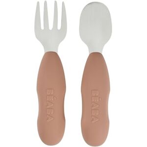 BEABA Baby Leerbestek Set - Kleine Monden - 2 Stuks BEABA Baby Leerbestek Set - Kleine Monden - 2 Stuks