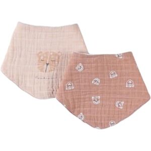 Set van 2 baby slabbetjes Noukie's - Luipaard in mousseline en terry Set van 2 baby slabbetjes Noukie's - Luipaard in mousseline en terry