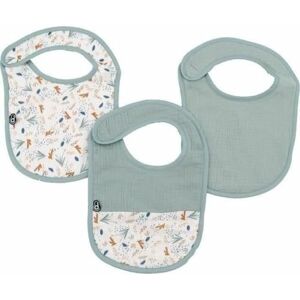 DOMIVA Baby Slabben - Set van 3, Gaze van katoen, Celadon - Babers DOMIVA Baby Slabben - Set van 3, Gaze van katoen, Celadon - Babers