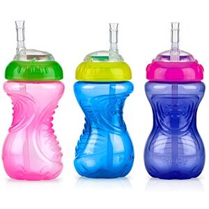 Nuby No Spill FlexStraw Bekers - Voor baby's 12+ maanden - 3 stuks Nuby No Spill FlexStraw Bekers - Voor baby's 12+ maanden - 3 stuks