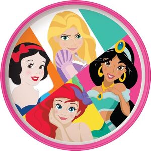 DISNEY - Princess Plate - Wit Roze - Plastics DISNEY - Princess Plate - Wit Roze - Plastics