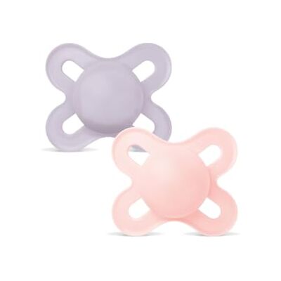 MAM Original Start zuiger, 0-2 maanden (set van 2), fopspeen 0-2 maanden met kaakvriendelijke speen van rubber, set van 2 babyaccessoires met sterilisator-fopspeenhouder, roze/neutraal MAM Original Start zuiger, 0-2 maanden (set van 2), fopspeen 0-2 maanden met kaakvriendelijke speen van rubber, set van 2 babyaccessoires met sterilisator-fopspeenhouder, roze/neutraal