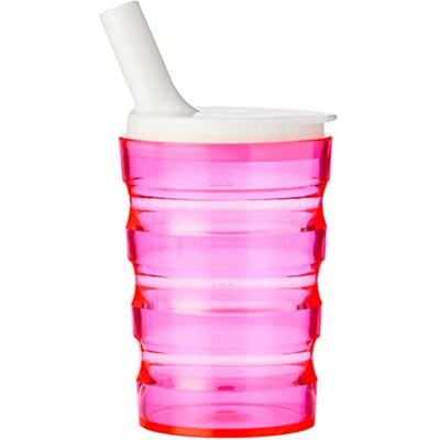Homecraft Sure Grip 200 ml Non-Mors Roze beker met klein deksel diafragma Homecraft Sure Grip 200 ml Non-Mors Roze beker met klein deksel diafragma