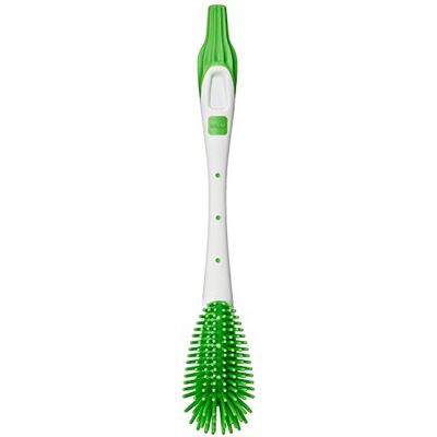 MAM Soft Brush flessenborstel met extra zachte haren, flesborstel geschikt voor elke flesvorm, met speciale speenborstel voor het reinigen van flesspenen, 0+ maanden, groen MAM Soft Brush flessenborstel met extra zachte haren, flesborstel geschikt voor elke flesvorm, met speciale speenborstel voor het reinigen van flesspenen, 0+ maanden, groen