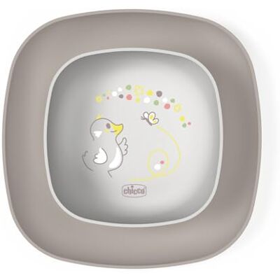 Chicco Serviesset voor kinderen, babyvoeding met 1 platte borden en 1 kom, 2-delige bordenset, stapelbaar, ruimtebesparend, vanaf 12 maanden, grijs Chicco Serviesset voor kinderen, babyvoeding met 1 platte borden en 1 kom, 2-delige bordenset, stapelbaar, ruimtebesparend, vanaf 12 maanden, grijs