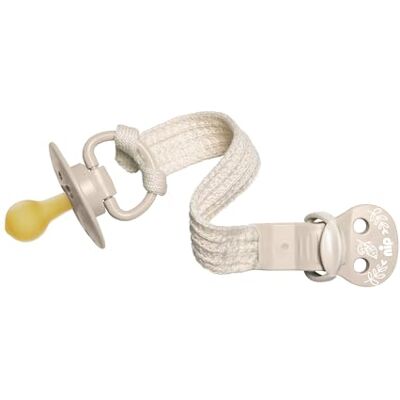 nip Stay Green Fopspeenband van 100% biologisch katoen, Made in Germany, voor fopspeen met ring, trapsgewijs verstelbaar, beschermt kleding, kleur: bruin nip Stay Green Fopspeenband van 100% biologisch katoen, Made in Germany, voor fopspeen met ring, trapsgewijs verstelbaar, beschermt kleding, kleur: bruin