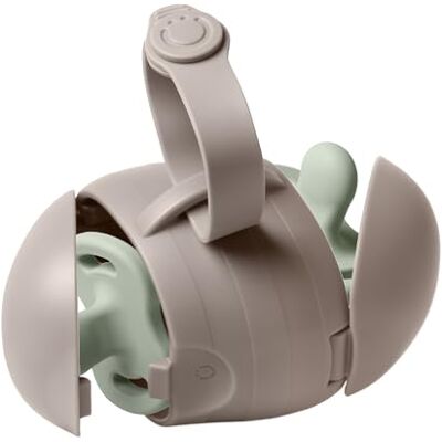 Ubbi On-The-Go dubbele fopspeenhouder, Keep's Baby's Binkies schoon en toegankelijk, draagbaar voor reizen, luiertas accessoire voor pasgeborenen, taupe Ubbi On-The-Go dubbele fopspeenhouder, Keep's Baby's Binkies schoon en toegankelijk, draagbaar voor reizen, luiertas accessoire voor pasgeborenen, taupe