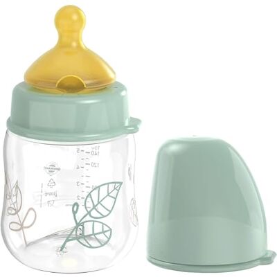 nip Cherry Fles met brede hals en kersenspeen van natuurlijk rubberlatex, anti-koliek babyfles, maat S, vanaf de geboorte, 150 ml, turquoise nip Cherry Fles met brede hals en kersenspeen van natuurlijk rubberlatex, anti-koliek babyfles, maat S, vanaf de geboorte, 150 ml, turquoise