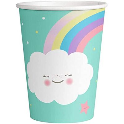 amscan 9904301 beker van papier Rainbow and Cloud 250 ml 8 stuks amscan 9904301 beker van papier Rainbow and Cloud 250 ml 8 stuks