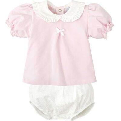 BABIDU Set voor meisjes met korte mouwen, uniseks, voor baby's, Roze, 24 Maanden BABIDU Set voor meisjes met korte mouwen, uniseks, voor baby's, Roze, 24 Maanden