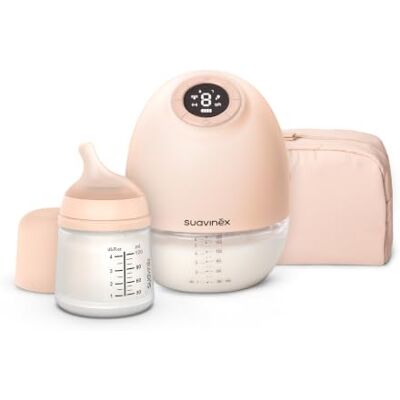 Suavinex , Elektrische borstkolf met handsfree + anti-koliek fles Zero Borstpomp, draadloos, zonder slangen, 3 modi, 9 intensiteiten, met draagtas en borstel, tank 180 ml Suavinex , Elektrische borstkolf met handsfree + anti-koliek fles Zero Borstpomp, draadloos, zonder slangen, 3 modi, 9 intensiteiten, met draagtas en borstel, tank 180 ml