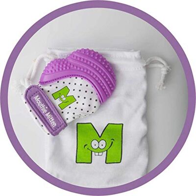 Mouthie Mitten Mouthie Mitt Baby Tandjes Handschoen Paars Mouthie Mitten Mouthie Mitt Baby Tandjes Handschoen Paars