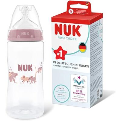 NUK First Choice Babyfles 3+ Maanden 300ml Anti-Koliek Voedingsfles PP Temperatuurcontrole Indicator Koala 1 Stuk NUK First Choice Babyfles 3+ Maanden 300ml Anti-Koliek Voedingsfles PP Temperatuurcontrole Indicator Koala 1 Stuk