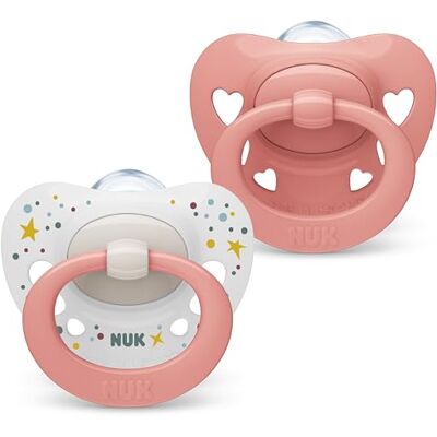 NUK - Signature - 0-6m - Roze Hartjes - Fopspeen NUK - Signature - 0-6m - Roze Hartjes - Fopspeen