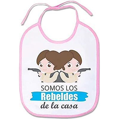 SUPERMOLON 03663 "Wir sind die Rebeldes del Casa" slabbetjes manchetknopen met veters, pastelroze, uniseks. SUPERMOLON 03663 "Wir sind die Rebeldes del Casa" slabbetjes manchetknopen met veters, pastelroze, uniseks.