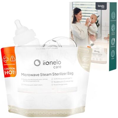 Lionelo ThermBag 16 stuks Magnetron Sterilisatorzakjes – Stoomsterilisatie in 90 sec van Babyflessen, Spenen, Bijtringen & Accessoires – Herbruikbaar tot 20x, BPA-vrij, Veilig & Compact Reisset Lionelo ThermBag 16 stuks Magnetron Sterilisatorzakjes – Stoomsterilisatie in 90 sec van Babyflessen, Spenen, Bijtringen & Accessoires – Herbruikbaar tot 20x, BPA-vrij, Veilig & Compact Reisset