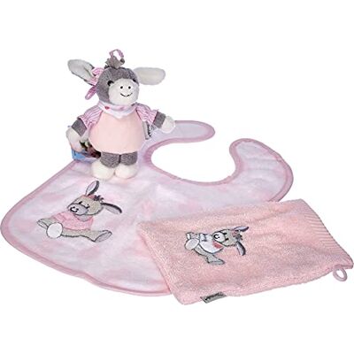 Sterntaler 9701838 Cadeauset Emmi Girl, slabbetje, muziekdoos en washandje, leeftijd: vanaf 0 maanden, roze Sterntaler 9701838 Cadeauset Emmi Girl, slabbetje, muziekdoos en washandje, leeftijd: vanaf 0 maanden, roze