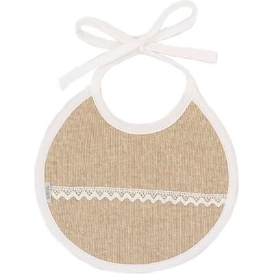 BABIDU Unisex baby slabbetje, beige, Runde 2 BABIDU Unisex baby slabbetje, beige, Runde 2