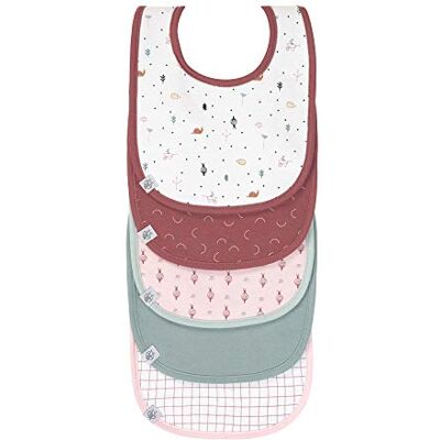 Lassig LÄSSIG Baby peuter slabbetje set (5 stuks) klittenbandsluiting katoen waterdicht/Value Pack Bib Garden Explorer slak Lassig LÄSSIG Baby peuter slabbetje set (5 stuks) klittenbandsluiting katoen waterdicht/Value Pack Bib Garden Explorer slak