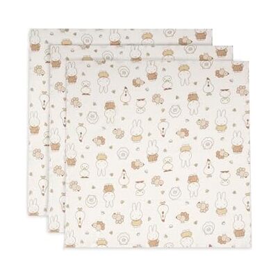 Jollein Baby Hydrofiele Doekjes, Miffy Family Farm, 70X70Cm, 3-Pack, 100% Katoen, Baby Spuugdoekjes, Oeko-Tex Gecertificeerd Jollein Baby Hydrofiele Doekjes, Miffy Family Farm, 70X70Cm, 3-Pack, 100% Katoen, Baby Spuugdoekjes, Oeko-Tex Gecertificeerd