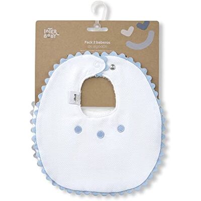Baby Slabben - Grijs Blauw - 100% Katoen Baby Slabben - Grijs Blauw - 100% Katoen