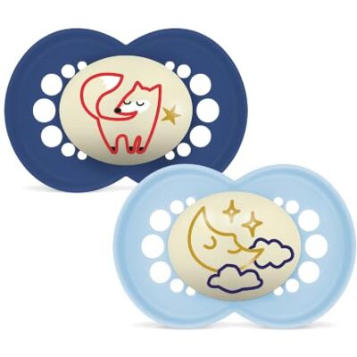 MAM Original Pure Night 6m Blauw - Fopspeen MAM Original Pure Night 6m Blauw - Fopspeen
